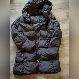 DKNY Black Puffer Coat with Hood , XL Size